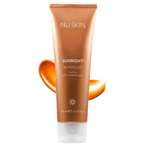 Nu Skin Sunright Insta Glow Self Tanner Gel | 4.2 oz | Summer Tan | Face & Body Bronzer | Beauty & Skin Care | Vitamin E & Avocado Oil & Amino Acids