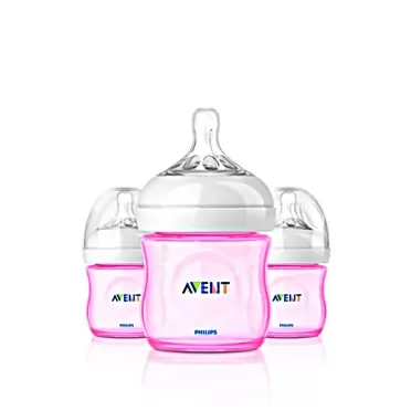 Philips AVENT Natural Bottle Set 3PK - 4oz (Girl)