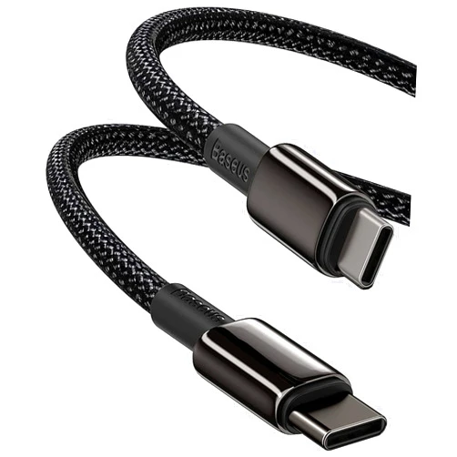 Baseus USB C Cable, 100W PD 5A QC 4.0 Fast Charging USB C to C Cable, Zinc Alloy Nylon Braided USB Type C Charger Cable for iPhone 15/Pro/Plus/Pro Max, MacBook, iPad Pro, Samsung S23/S22+ (6.6ft)