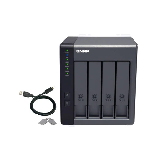 QNAP TR-004 4 Bay Hard Drive Enclosure Direct Attached Storage (DAS) with hardware RAID USB 3.2 Gen 1 Type-C 4 Bay DAS