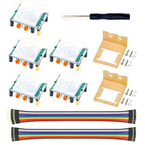 WWZMDiB 5Pcs HC-SR501 PIR Motion Sensor Module + 2Pcs Exclusive housing for Arduino Raspberry Pi Toys, Lamps, Electronic Equipment