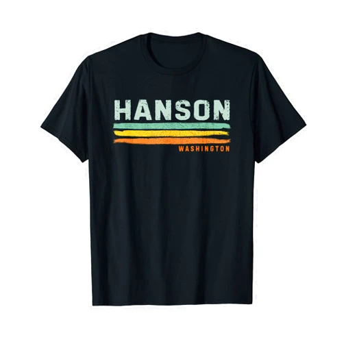 Hanson WA Souvenir Vintage Stripes Hanson WA T-Shirt