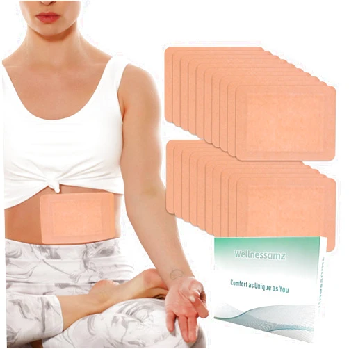 Wellnessamz 20Pcs Castor Oil Pack Wrap Size 8.2 * 6.3in for Pure Castor Oil, No Washing Self Adhesive with High Absorbent Organic Cotton Flannel, Anti Massage Oil Leak, Design for Women Men