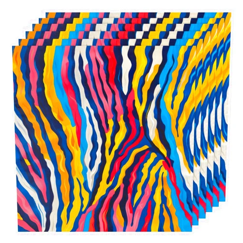 Bisibuy Zebra Pattern Colorful Cloth Napkins Set of 6 Rainbow Animal Dinner Napkins 20x20 Reusable Washable Table Napkins for Wedding, Party, Restaurant, Dining, and Everyday Use