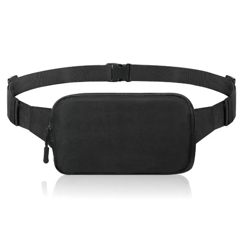 MoKo Fanny Packs for Women Men, Fashion Running Waist Packs, Crossbody Mini Bag Fanny Pack Belt Bag with Adjustable Strap for Running Outdoors Workout Travel Hiking Cycling, Black