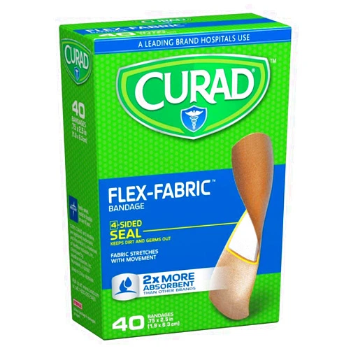 CURAD Flex-Fabric Adhesive Bandages, 3/4