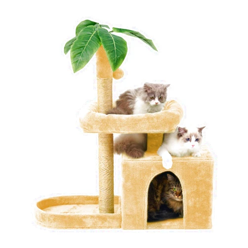 TSCOMON Cat Tree for Indoor Cat with Hang Ball, Cat Tower with Cat Condo for Small Cat