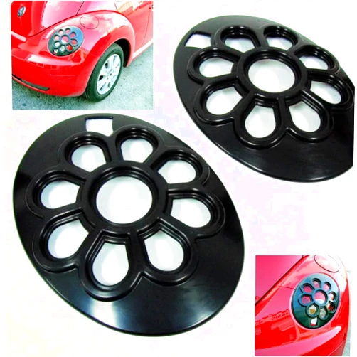 CPD DAISY FLOWER TAIL LIGHT COVERS for VOLKSWAGEN BEETLE 2006 to 2010 ONLY