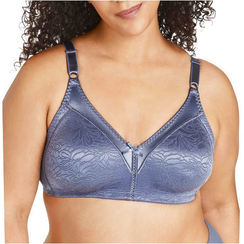 Bali Women's Double Support Wireless, Lace Bra with Stay-in-Place Straps, Full-Coverage