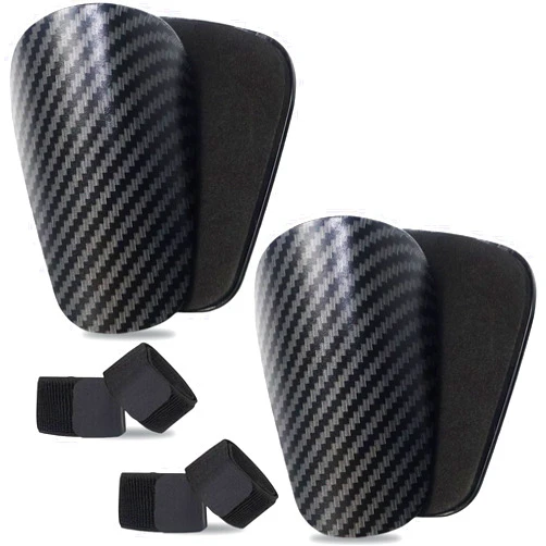 Antoyo Mini Shin Guards Soccer-2 Pairs Small shin Guards and 2 Pairs Strap Shin Fixed Straps for 4-6,Match Equipment Protective Tiny shin Guards Soccer
