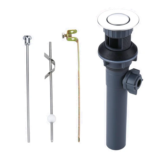 ARCORA Bathroom Sink Drain with Lift Rod, ARCORA Sink Drain with overflow, Chrome Drain Stopper for Vessel Sink