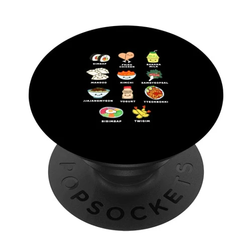South Korea Hangul Kdrama K-pop Lovers and Fan Popular Korean Food Kawaii Kimchi Bibimbap Food Lover PopSockets Standard PopGrip