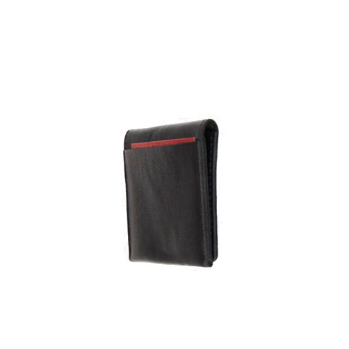 Manhattan Portage Leather Card Case with 3 Pockets Soft Touch Finish Holds Up to 33 Cards Slim Minimalist Wallet