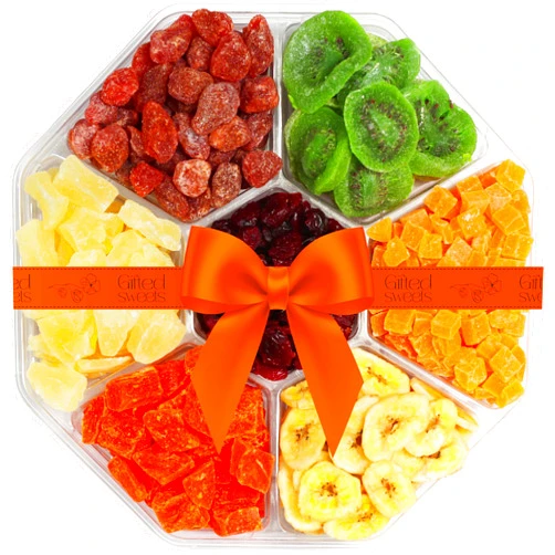 Gifted Sweets Dried Fruit Gift - 7 Variety Dried Fruit Assortment - Sweet Dried Fruit Gift Basket - Healthy Food Gift - Fancy Fruit Gift For Birthday, Thanksgiving, Holiday, Thank You, Sympathy, Anniversary, Get Well Gift