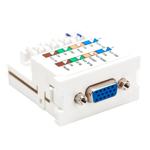 Leviton 41295-VMW VGA Monitor MOS Module, 110-Style Termination, White