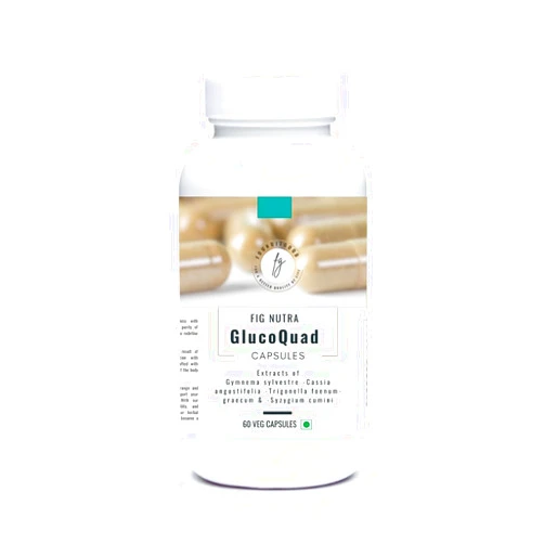 FounditGood FiG Nutra ‘GlucoQuad’ Capsules | Herbal Blood Sugar Support Supplement | Gymnema, Fenugreek, Cassia, Syzygium Blend | 60 Veg Capsules