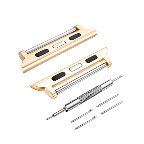 Wearlizer Watch Band Connector Compatible with Apple Watch Band Adapter, Replaceable Metal Connection Adapter with Replacement Tool for iWatch Ultra Series 9 8 7 6 5 4 3 2 1 22mm Width Straps