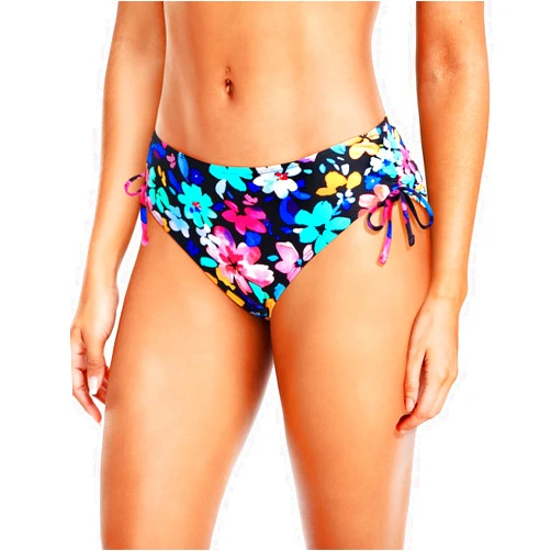 Daci Women Mid Waist Bikini Bottoms - Full Coverage Swim Bathing Suit Bottom Side Tied Swimsuit Bottoms