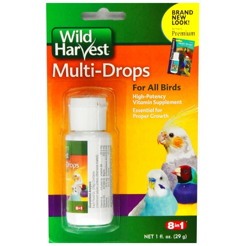 Wild Harvest United Pet Group Wild Harvest Multi-Drops for All Birds 1 Ounce, High-Potency Vitamin Supplement (D13123)