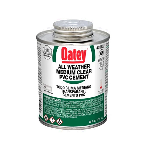 Oatey 16 oz 31132 PVC All Weather Clear Cement 10 Piece Display, Color