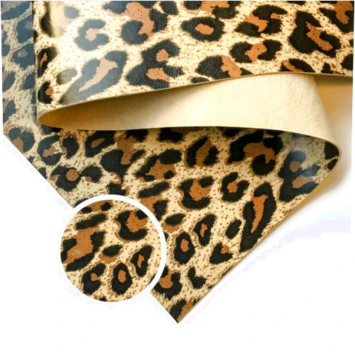 LeatherAA ITALIAN LEATHER COMPANY Leopard Print Real Leather Material: Cheetah Leather Fabric Soft Animal Leather Printed Sheets for Sewing and Jewelry Making (Classic Leopard, 10x10In/ 25x25cm)