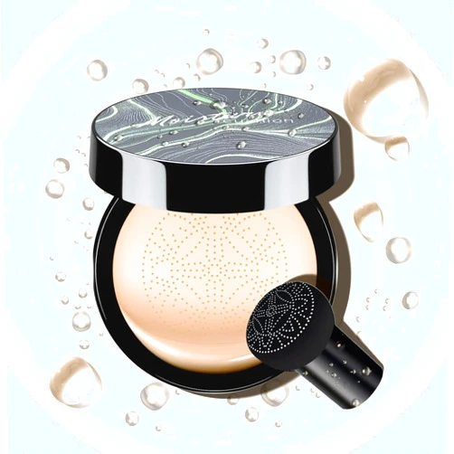 Platicat Mushroom Head Air Cushion CC Cream - BB Cream Foundation for Concealer Full Coverage Skin Moisturizing, Brighten Long - Lasting Even Color Correcting for All Skin Types (Ivory)