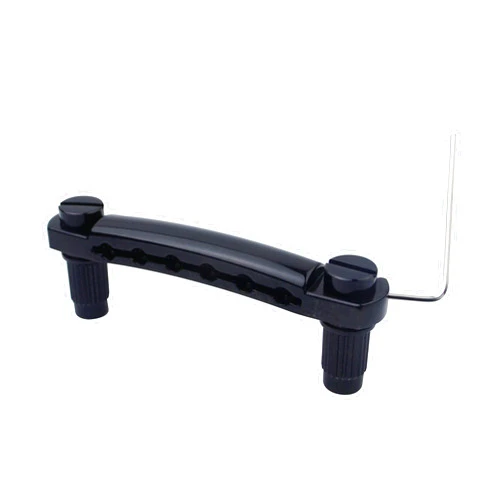 Guyker Guitar Tune-O-Matic Tailpiece Stop Bar with Studs - Bridges Parts Replacement for LP SG Style 6 String Electric Guitar (GS001, black)