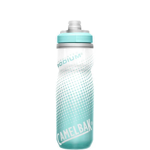 CamelBak Podium Chill Insulated Bike Water Bottle - Easy Squeeze Bottle - Fits Most Bike Cages - 21oz, Teal Dot