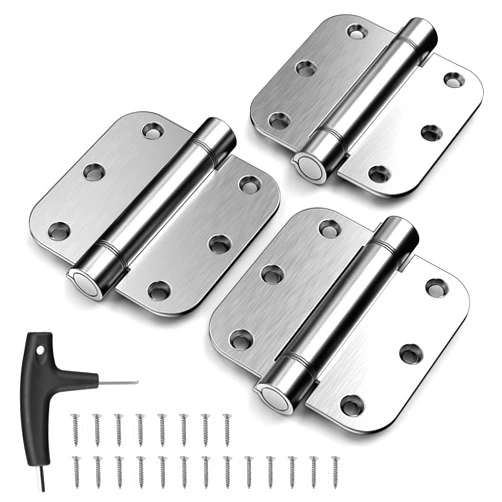 Kolet Self Closing Door Hinges, 3.5 x 3.5 Inches Door Hinges with Auto Close, 5/8