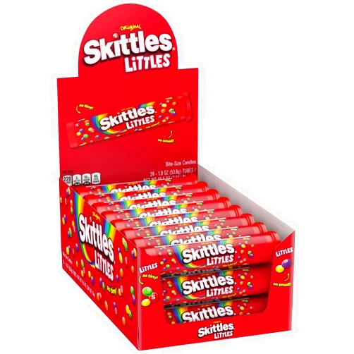 SKITTLES Original Littles Chewy Candy, Share Size, 1.9 oz Tube (Pack of 24)