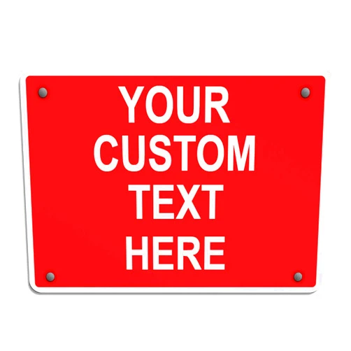 Fastasticdeals Aluminum Weatherproof Metal Sign Multiple Sizes Custom Personalized Text Here Red White Danger Horizontal Street Signs 10x7Inches