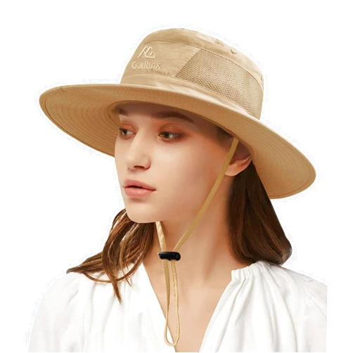 GoxRunx Sun Hats for Women Men UV Protection Wide Brim Sun Hat for Hiking Beach UPF50+ Summer Bucket Hat Fishing Hat