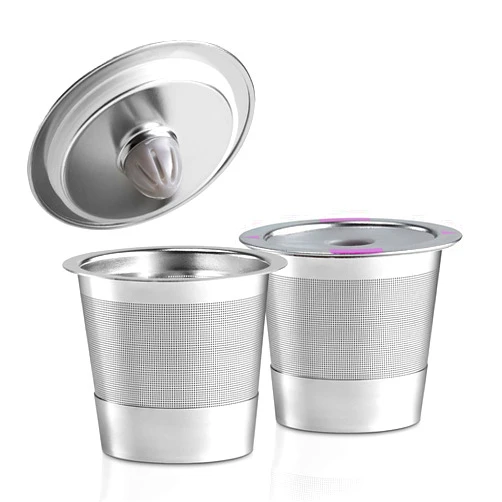 GoodCups 2 Stainless Steel Reusable K Cups for Keurig Coffee Makers - Universal Compatible Refillable Kcups Coffee Filters for all Keurig Brewers Family