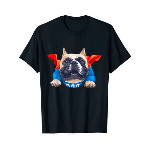 Dog Gifts by TC Super Hero French Bulldog Gift for Dog Puppy Trainer Fan T-Shirt