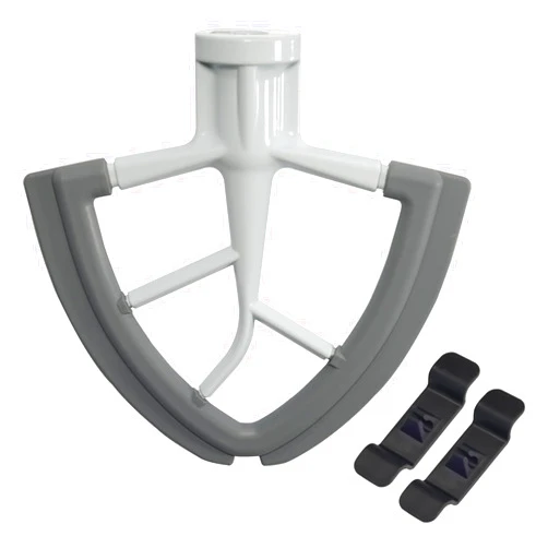 Moloudan Flex Edge Beater For KitchenAid 4.5-5 Quart Tilt-Head Stand Mixers, Non-Stick Coated Blade Beater with Both-Sides Flexible Silicone Edges Bowl Scraper, Mixer Accessories Paddle Attachment