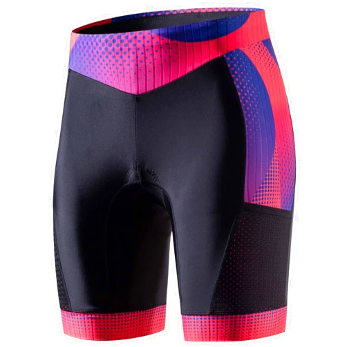 MY KILOMETRE Womens Triathlon Shorts 8” Inseam Tri Shorts with Side Pockets Adjustable Drawstring