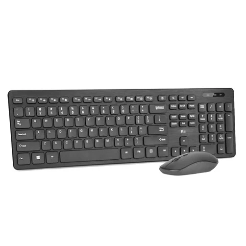 Rii (10 Pack) Wireless Keyboard and Mouse Combo - Rii Standard Office PC Keyboard and Optical Wireless Mice for Windows/Android TV Bo/PC/Laptop/PS3/4