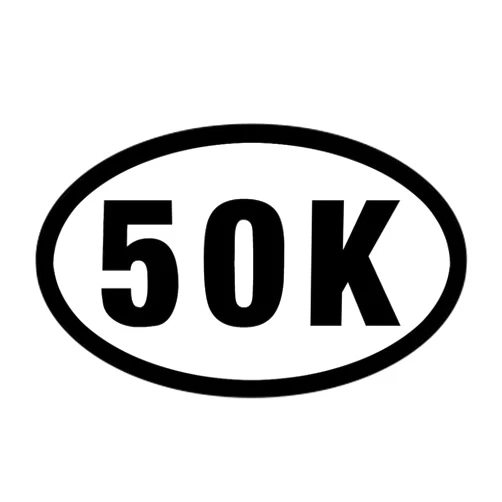 CafePress 50K Ultrarunning Sticker Oval Car Bumper Sticker