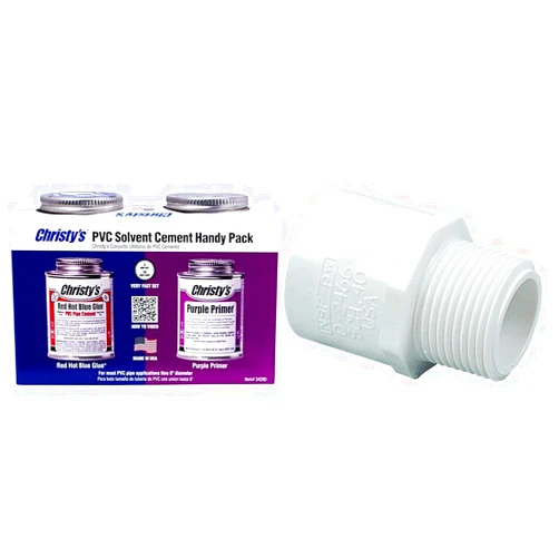 Christy's Handy Pack: Red Hot Blue Glue & Purple Primer with NIBCO 1