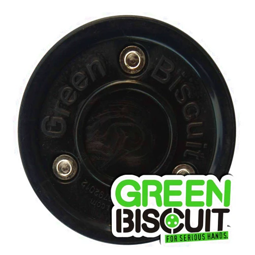 Green Biscuit Original Hockey Training Puck - for Passing, Toe-drags, and Stick Handling (Color Choice)