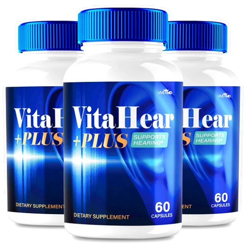 VIVE MD VitaHear Plus for Tinnitus, Vita Hear Relief for Ringing Ears Capsules VitaHearPlus Healthy Ear Support Supplement Maximum Strength Advanced Formula VitaHear Plus Hearing Support Reviews (3 Pack)