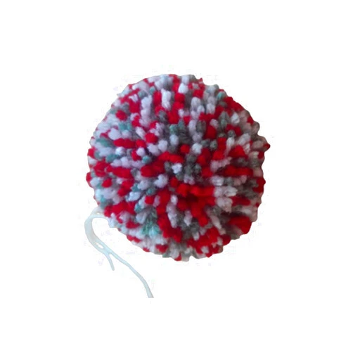 Dimensional Array Pom pom accessories for clothes, art and crafts. Acrylic yarn pom pom. 100% Handmade in USA (3 inches (Set of 1), Xmas)