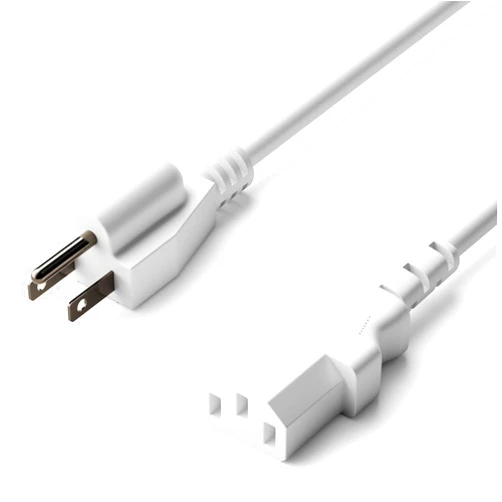 THE CIMPLE CO 1 Feet, White - 3 Prong AC Power Cable for Computer, Medical, Server, & Desktop - C13 Power Supply Cord - NEMA 5-15P to C13 / IEC 320 - (0.3 Meter)
