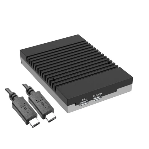 Raidon UBOX-B4BP M.2 NVMe SSD Portable Storage: Elevate Your Storage and Backup Capabilities with The UBOX-B4BP and Easy Data Vault app for iPhone 15 and Later (with USB-C).
