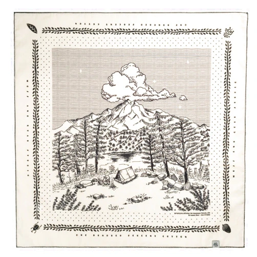 WHTE MOSS Bandana 100% cotton designer kerchief, extra fine cotton - for Men & Women