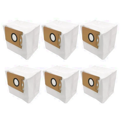 Rinakou 6 Pack Dust Bags Replacement Spare Parts Accessories For Amarey A90+ Self-emptying Robtic Vacuum Cleaner Robot