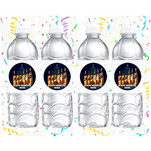 Generic Johnnie Walker Party Favors Supplies Decorations Water Bottle Labels 12 Pcs