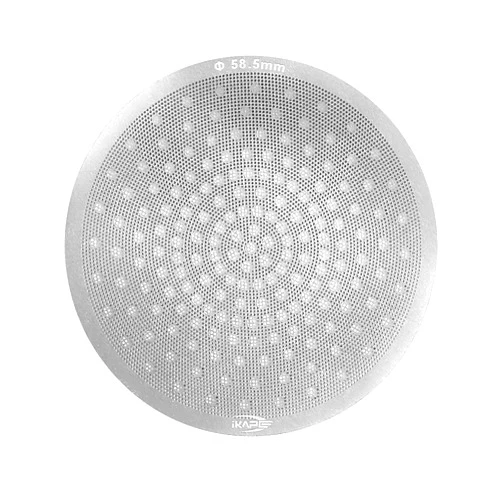 IKAPE 58.5mm Espresso Puck Screen, 0.8mm Thickness, Reusable Metal Thin & light Coffee Filters, Food-grade 316 Stainless Steel Coffee Puck Screen for Espresso Baristas