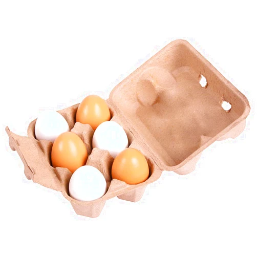Bigjigs Toys Six Wooden Eggs in Carton
