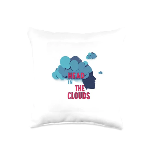 Head Clouds Dreamer’s Journey with Head in the Clouds Throw Pillow